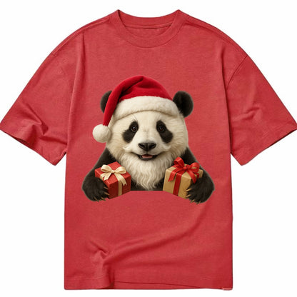 Santa Panda  - Classic T-shirt - Red