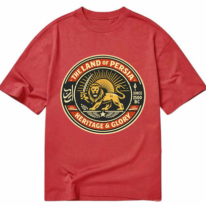 Iranian Heritage Emblem - Classic T-shirt - Red