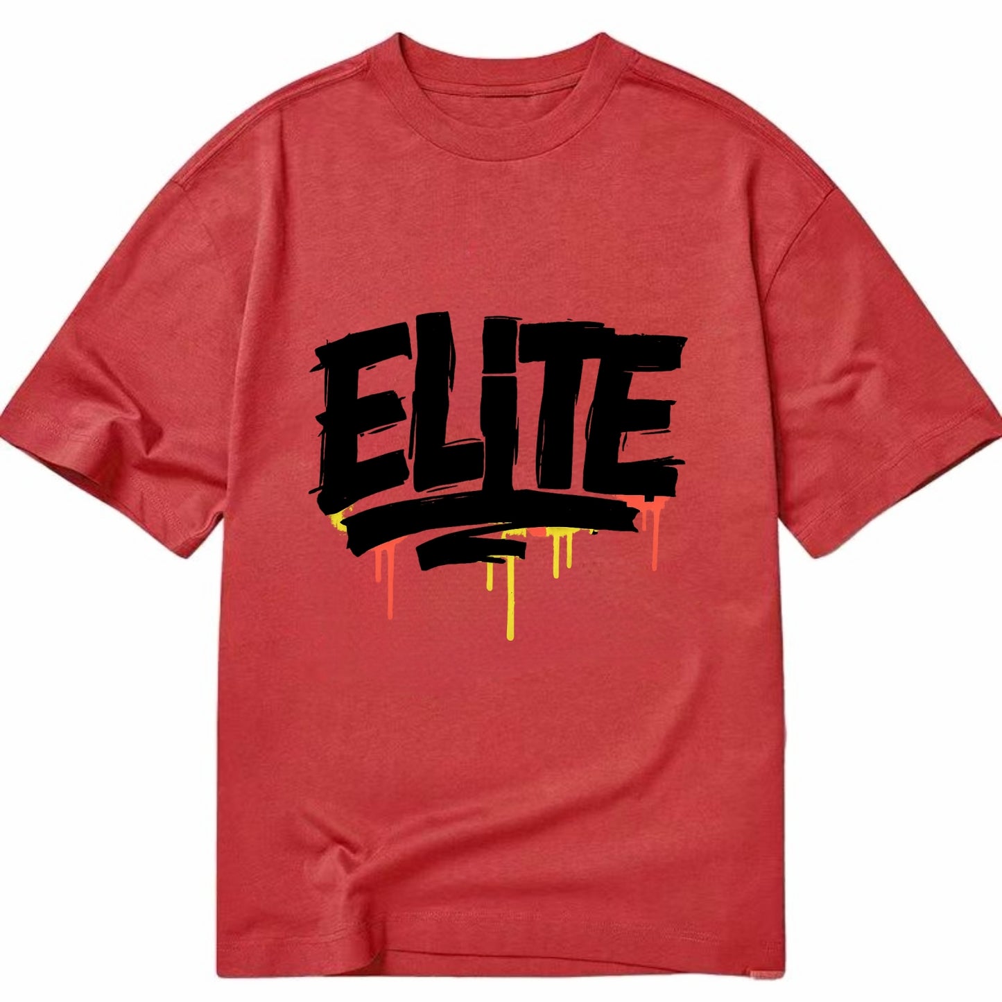 Bold typography design - "ELITE" - top tier, highest level - Classic T-shirt - Red