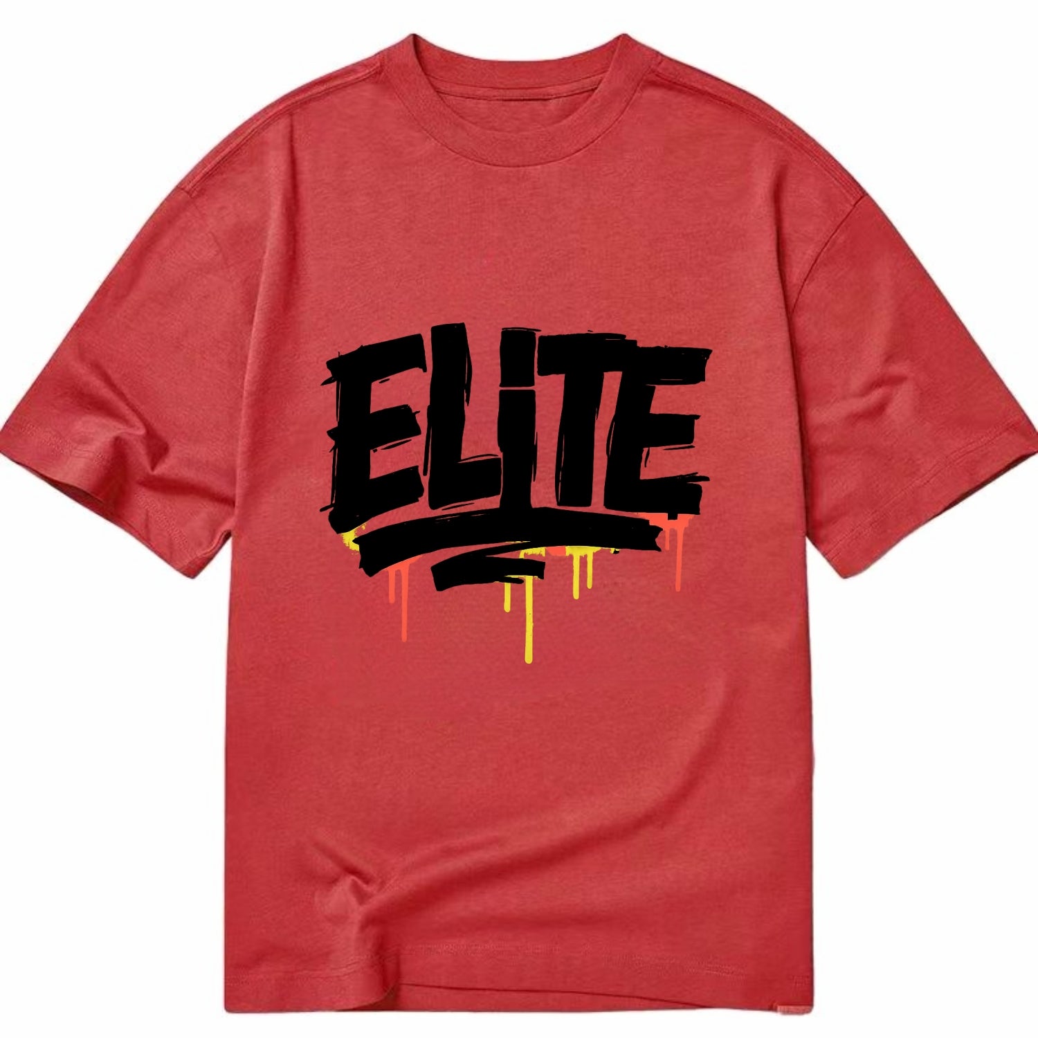 Bold typography design - "ELITE" - top tier, highest level - Classic T-shirt - Red