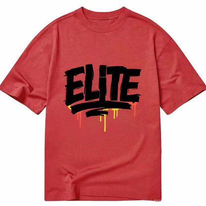 Bold typography design - "ELITE" - top tier, highest level - Classic T-shirt - Red