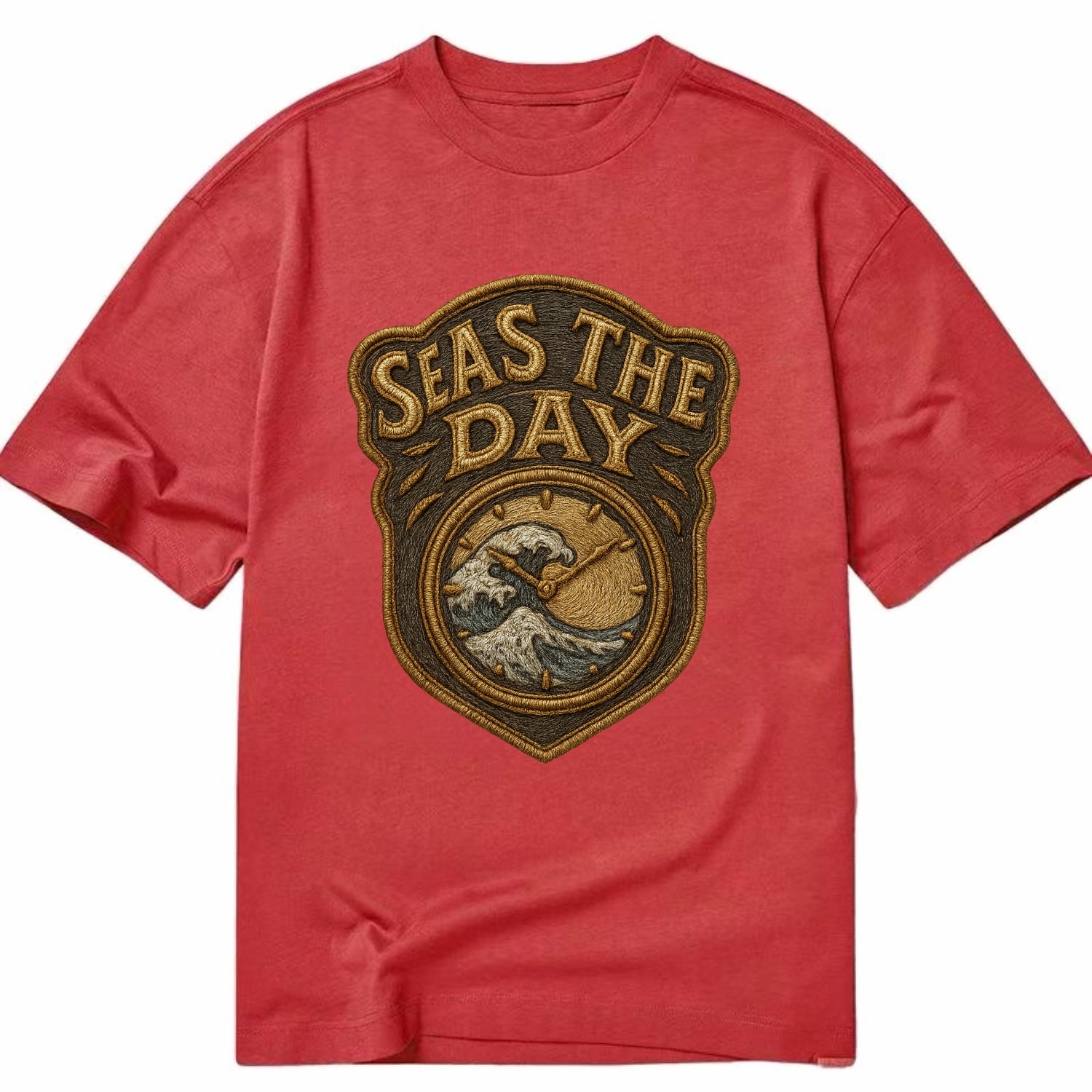 Seas The Day  - Classic T-shirt - Red