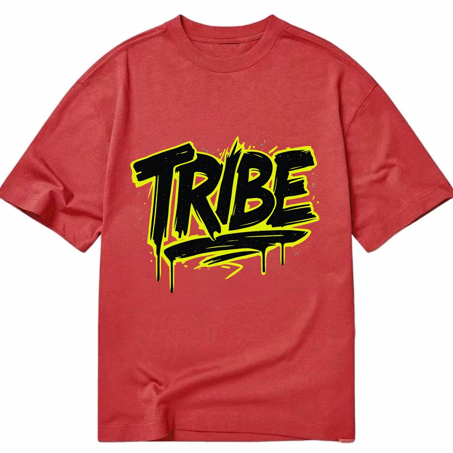 Bold typography design - "TRIBE" - your community, your group - Classic T-shirt - Red