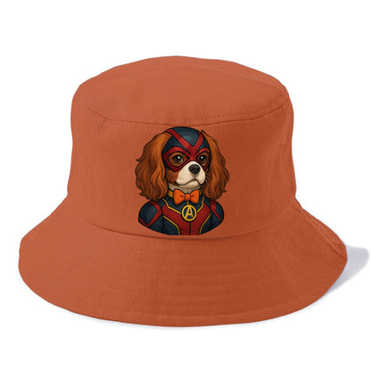 Cavalier King Charles Friendly Hero  - Bucket Hat - Red