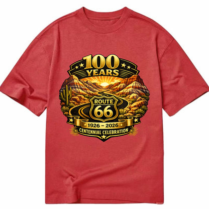 PAINTED DESERT | Colorful desert landscape | Route 66 winding through | Natural - Classic T-shirt - Red
