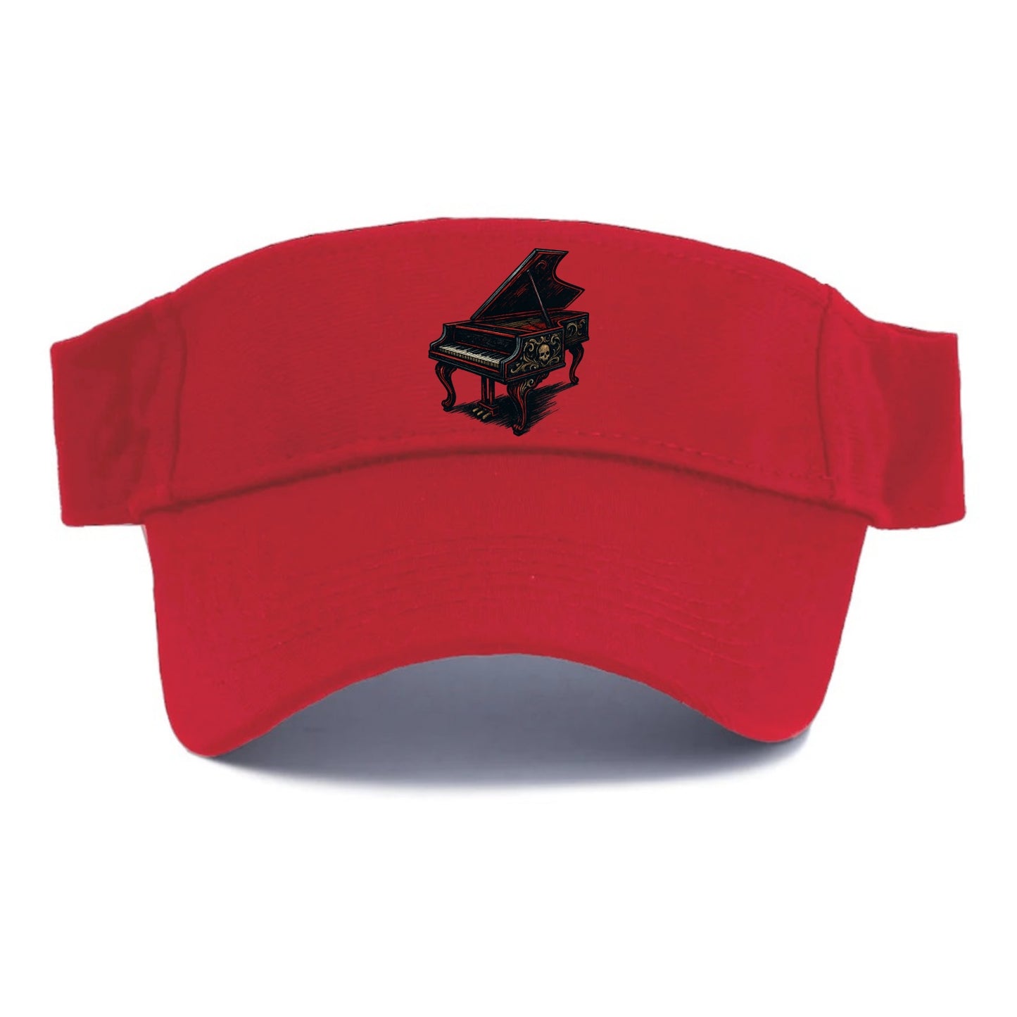 Harpsichord with baroque decorative styling - Visor - Red