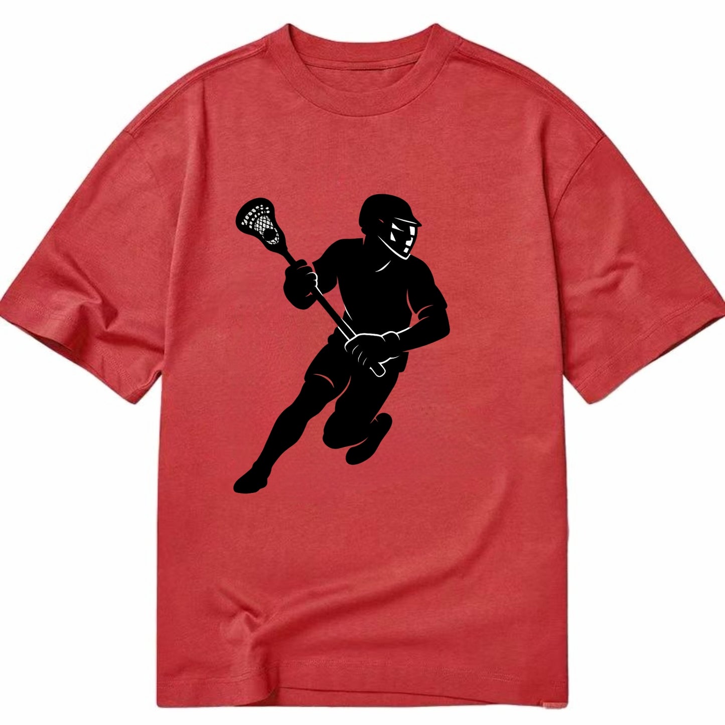 Lacrosse player cradling stick - Classic T-shirt - Red