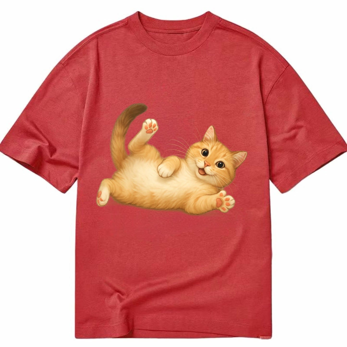 Therapy Cat  - Classic T-shirt - Red
