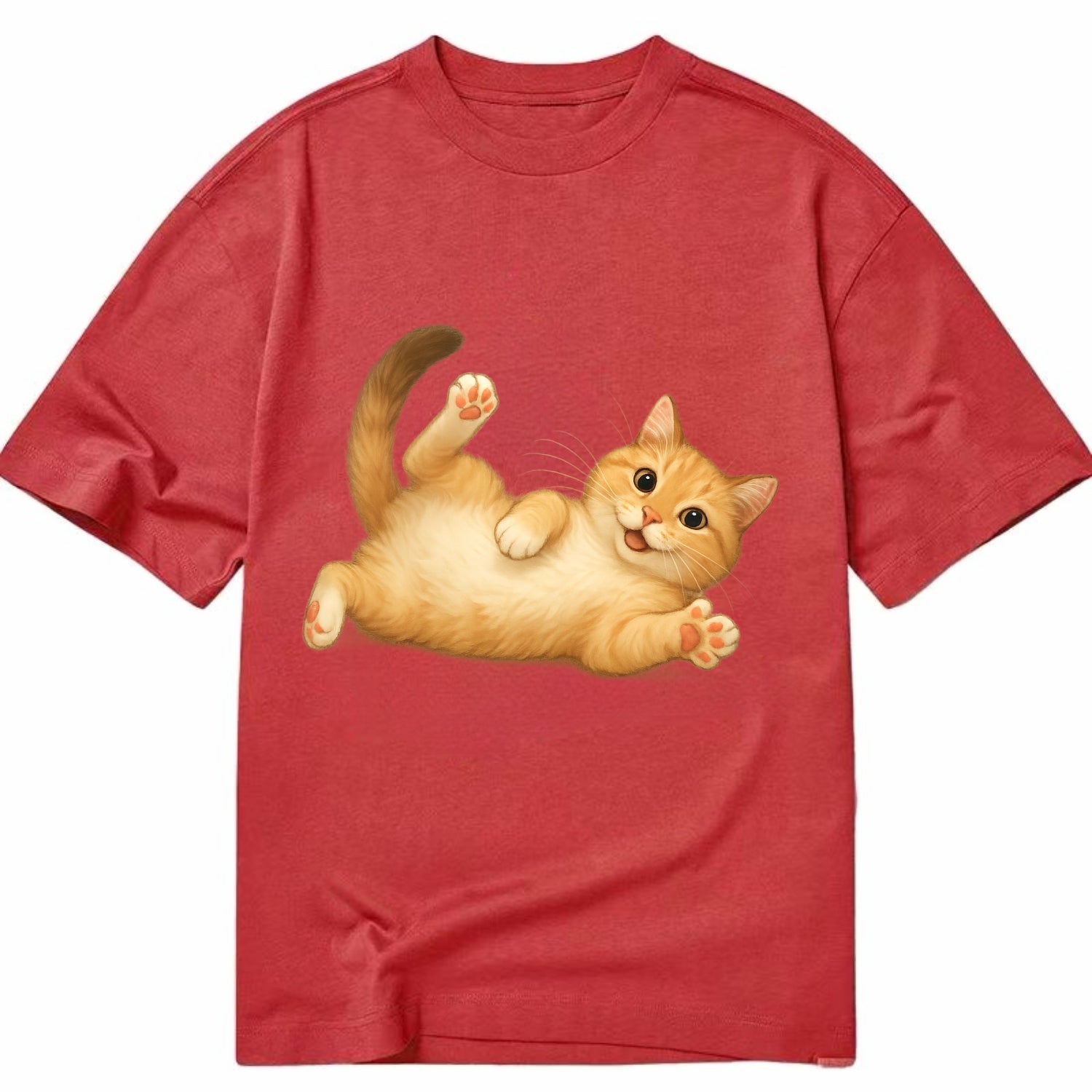 Therapy Cat  - Classic T-shirt - Red