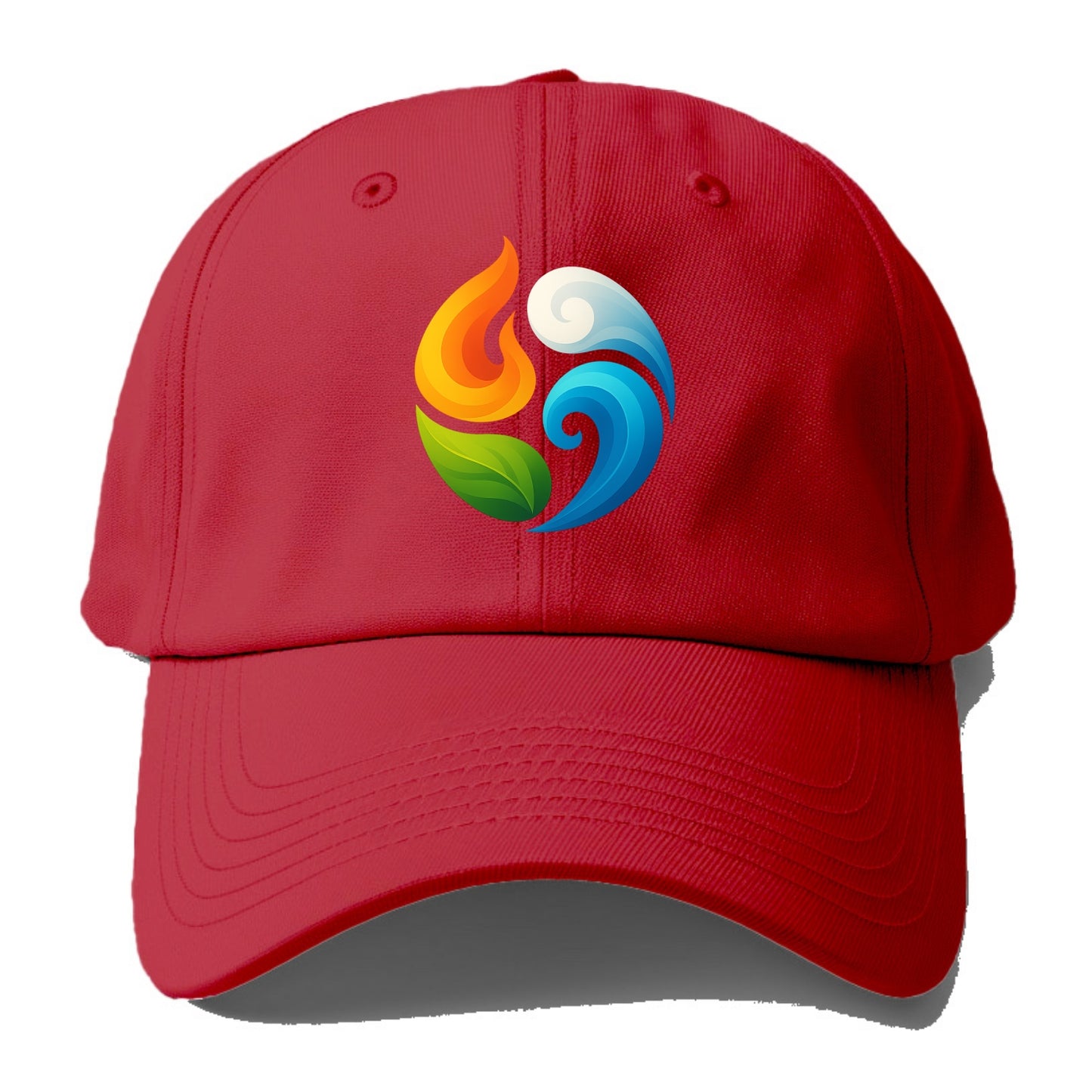 Four Elements Dance - Fire orange, water - Baseball Cap - Red