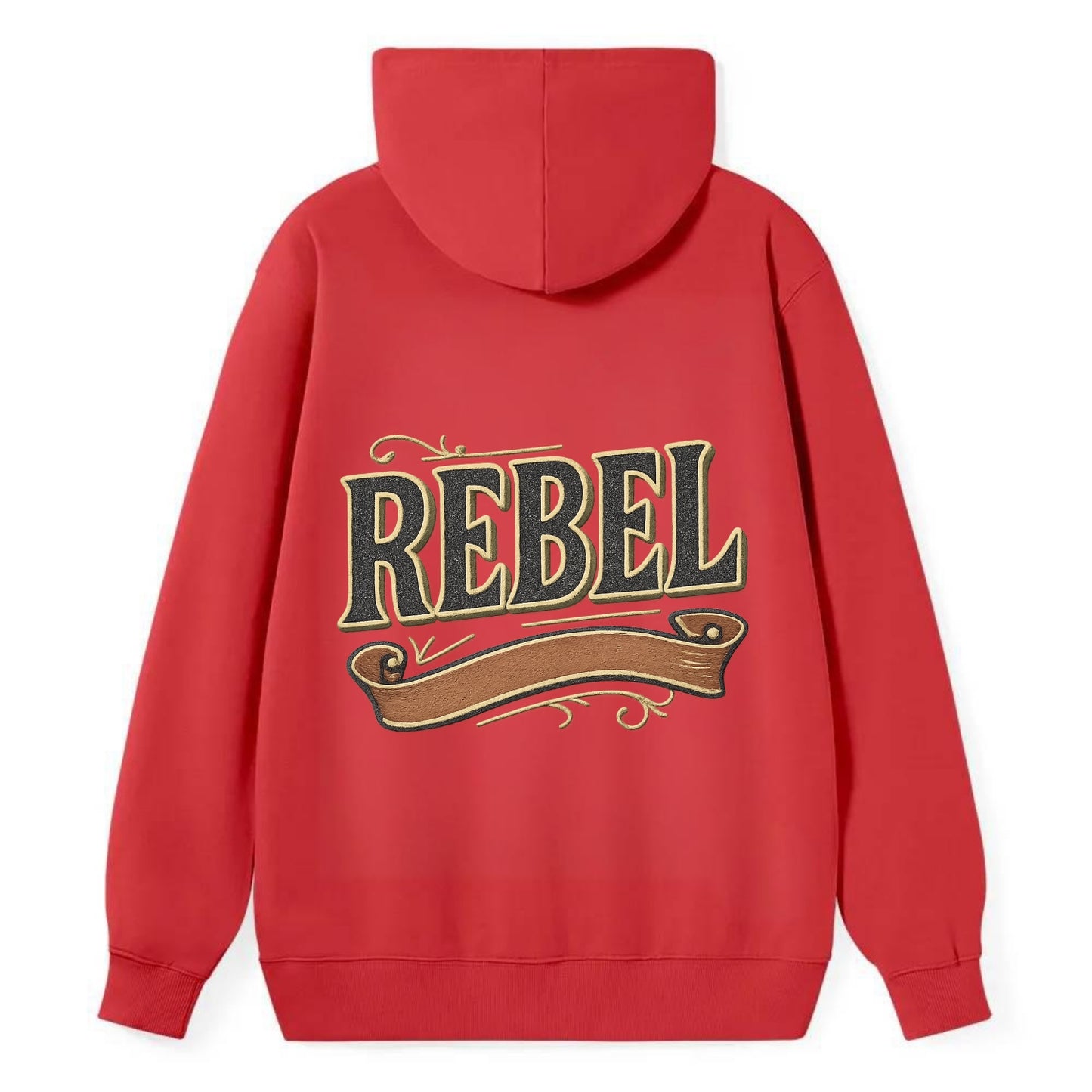 Bold typography design - "REBEL" - nonconformist, rule breaker, - Classic Pullover Hoodie - Red