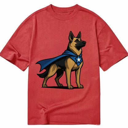 German Shepherd Patriotic Hero  - Classic T-shirt - Red