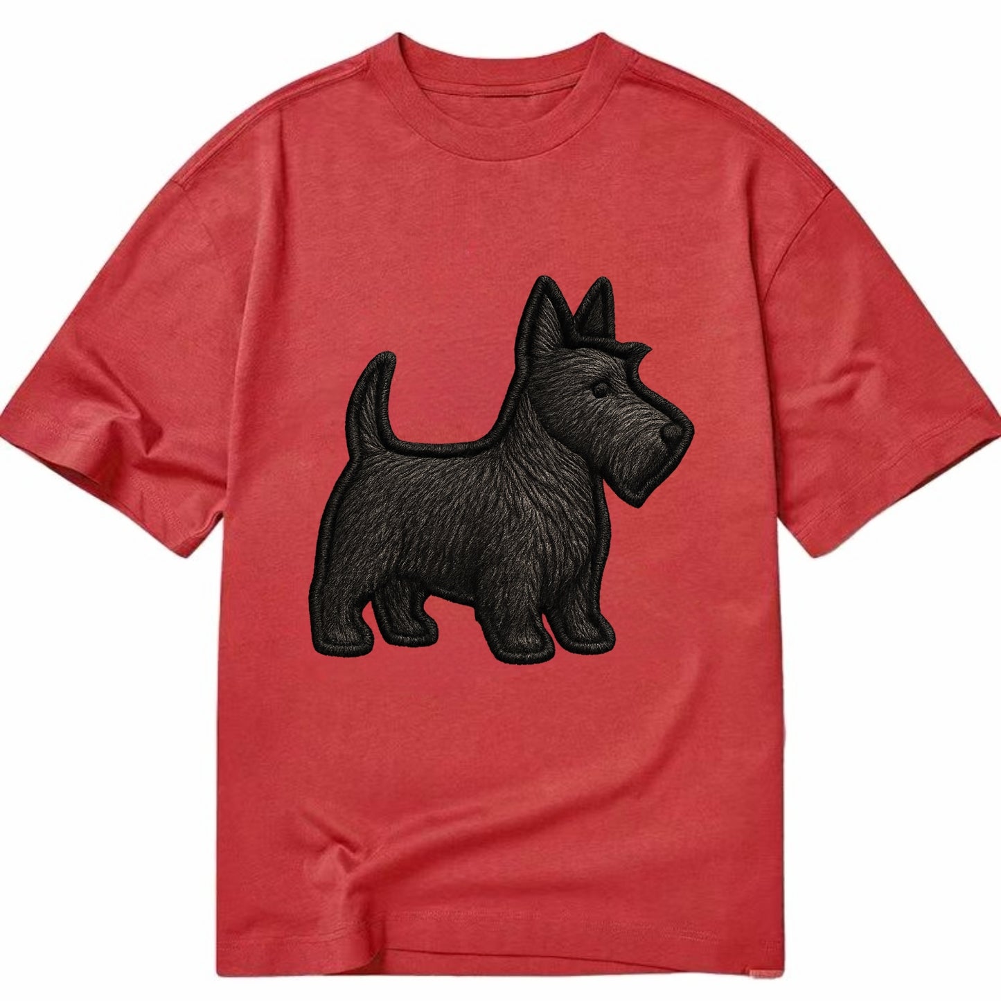 Scottish Terrier - Contemporary scottie - Classic T-shirt - Red