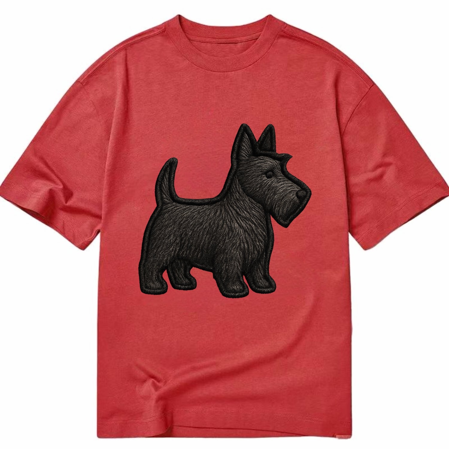 Scottish Terrier - Contemporary scottie - Classic T-shirt - Red