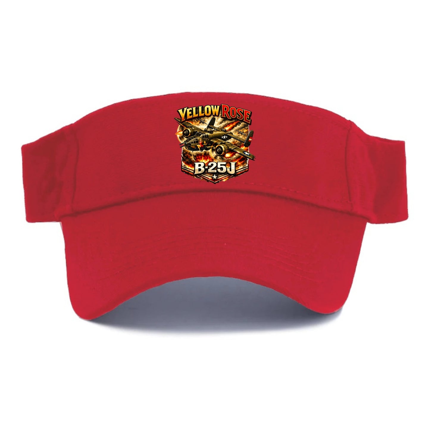 B 25j Yellow Rose - Visor - Red
