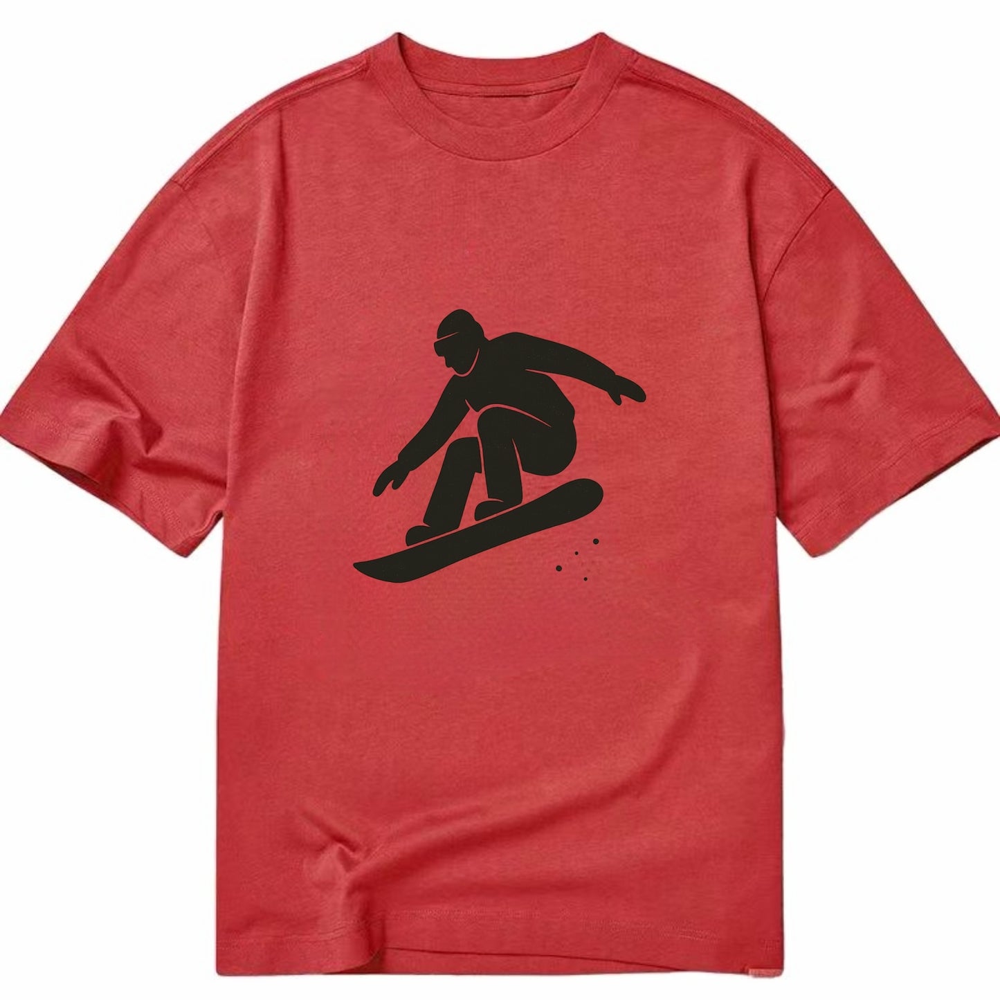 Snowboarder catching air off a jump - Classic T-shirt - Red