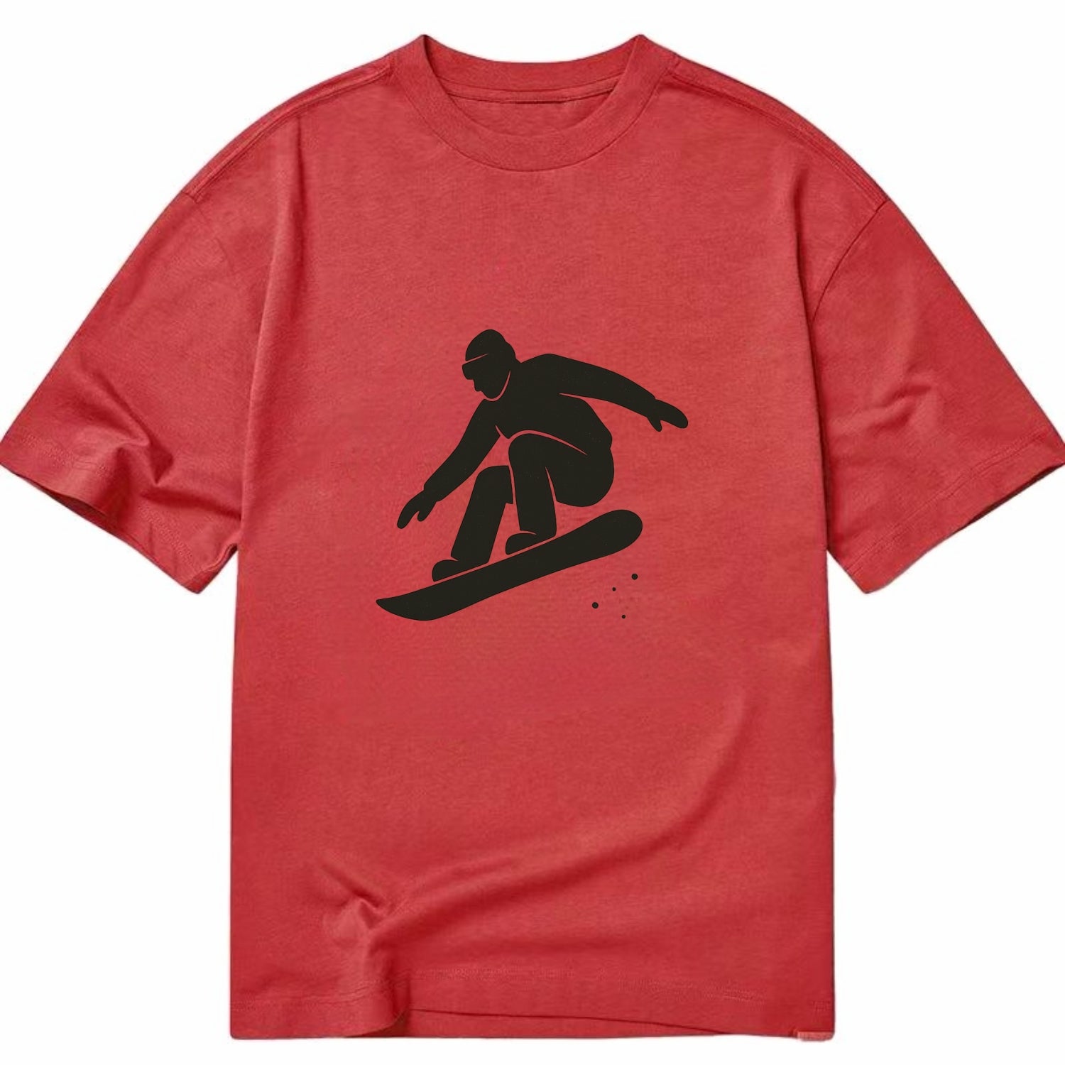 Snowboarder catching air off a jump - Classic T-shirt - Red
