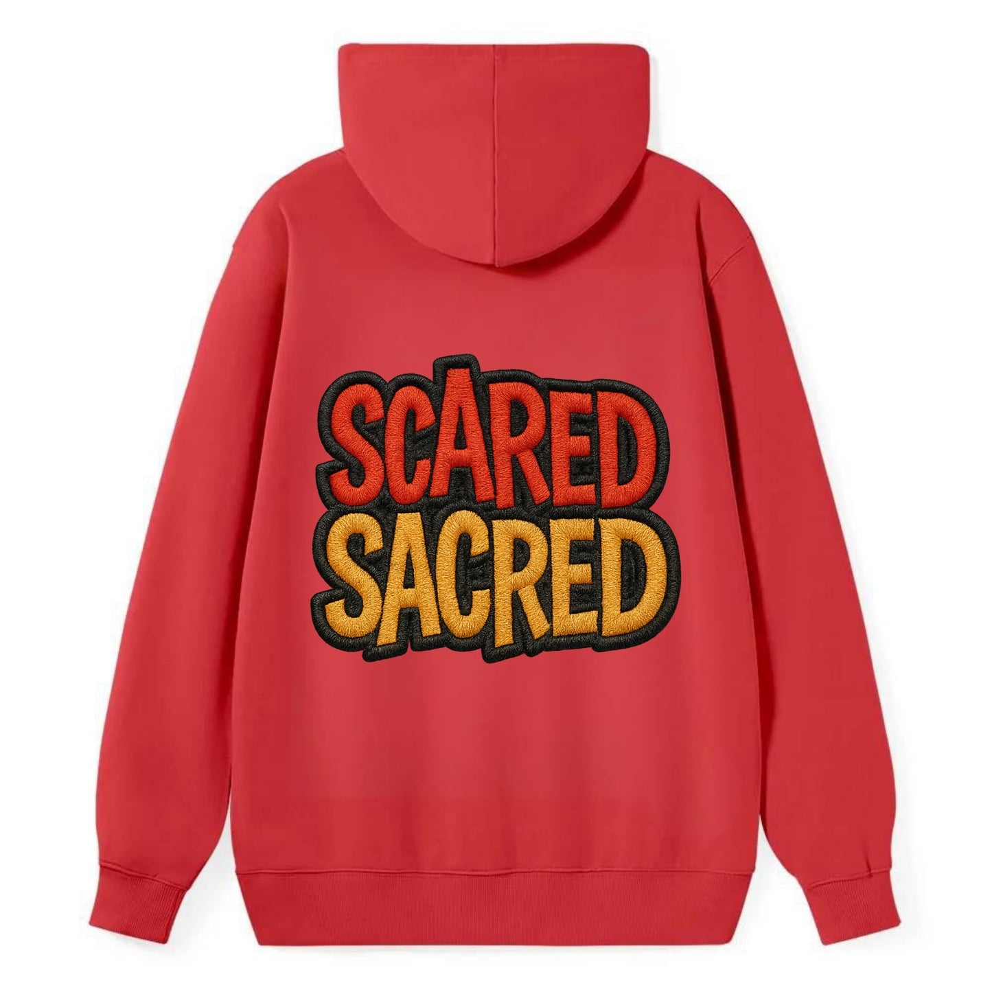 SCARED;SACRED JOURNEY Spiritual Purple Hat - Classic Pullover Hoodie - Red