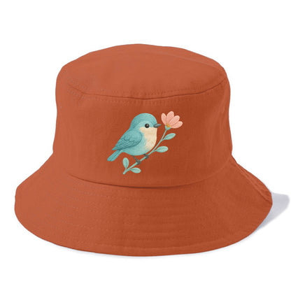 Aqua Chickadee - Bucket Hat - Red