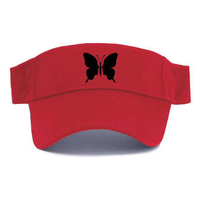 Butterfly wings - negative space reveals hidden faces or patterns - Visor - Red