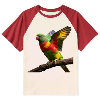 Parrot - Contrast Raglan T-shirt - Red