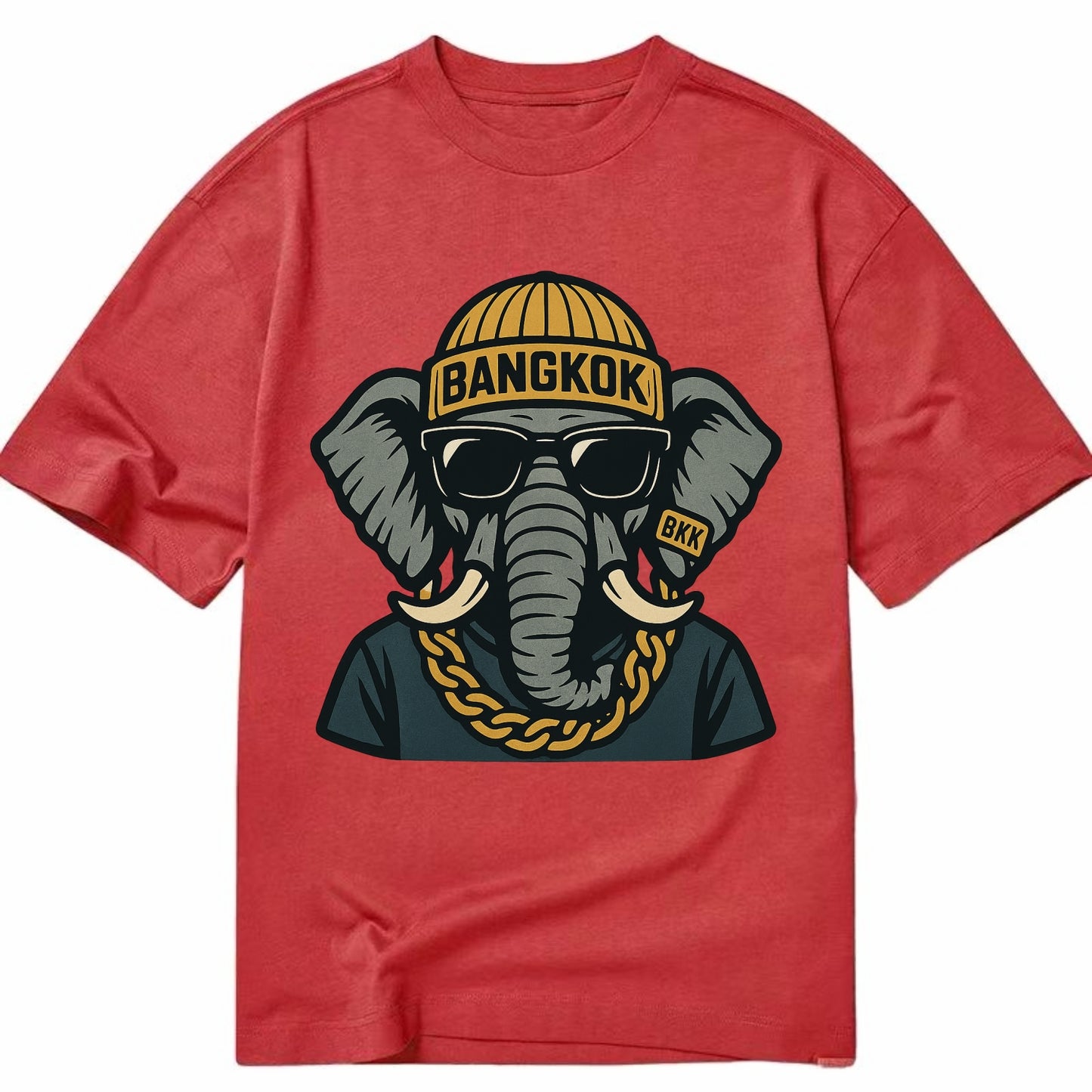 Bangkok Elephant - Classic T-shirt - Red