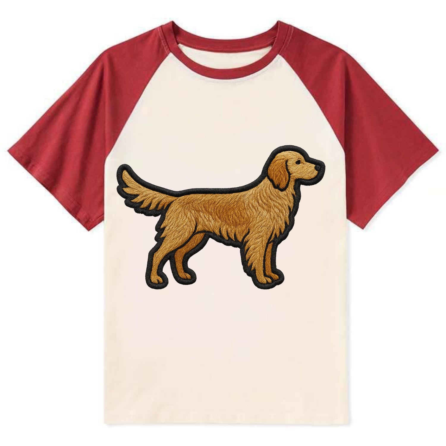 English Setter - Trendy feathered design - Contrast Raglan T-shirt - Red