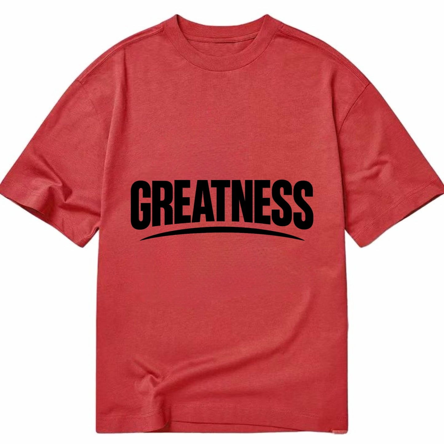 Bold typography design - "GREATNESS" - achieving excellence, reaching potential - Classic T-shirt - Red