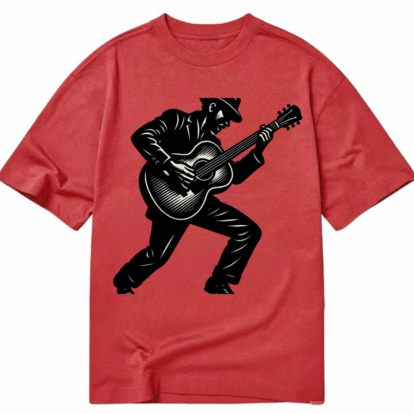 Guitarist playing acoustic guitar - Classic T-shirt - Red