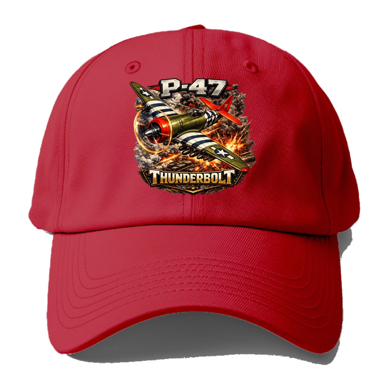 P 47 Thunderbolt - Baseball Cap - Red