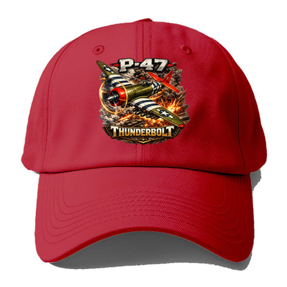 P 47 Thunderbolt - Baseball Cap - Red