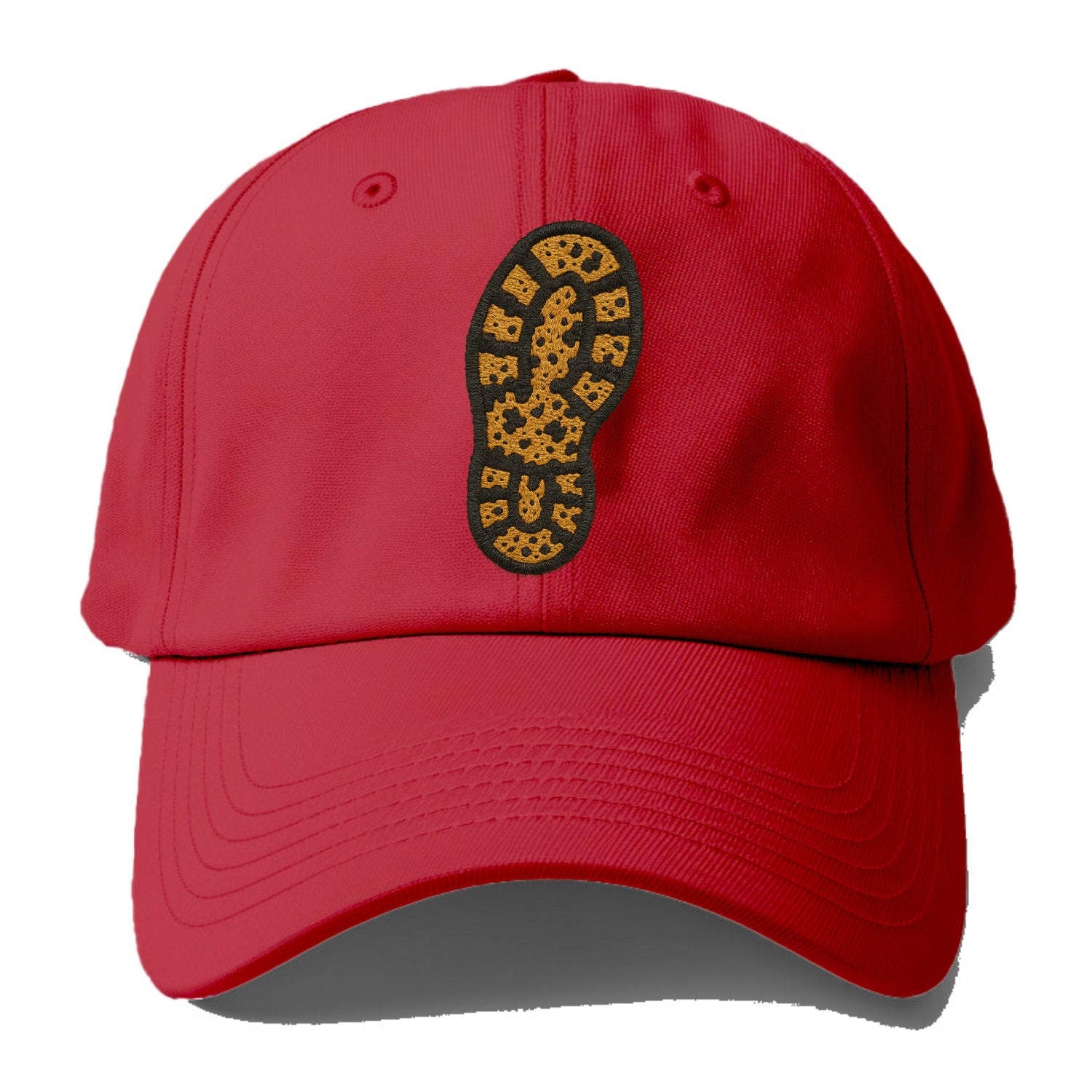 Hiking Boot Print  - Baseball Cap - Red