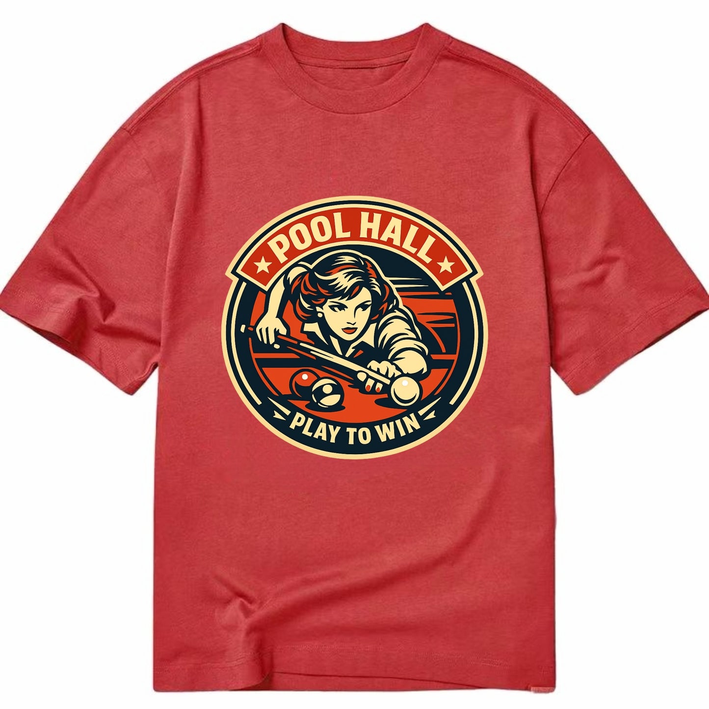 Cue Queen Emblem - Classic T-shirt - Red
