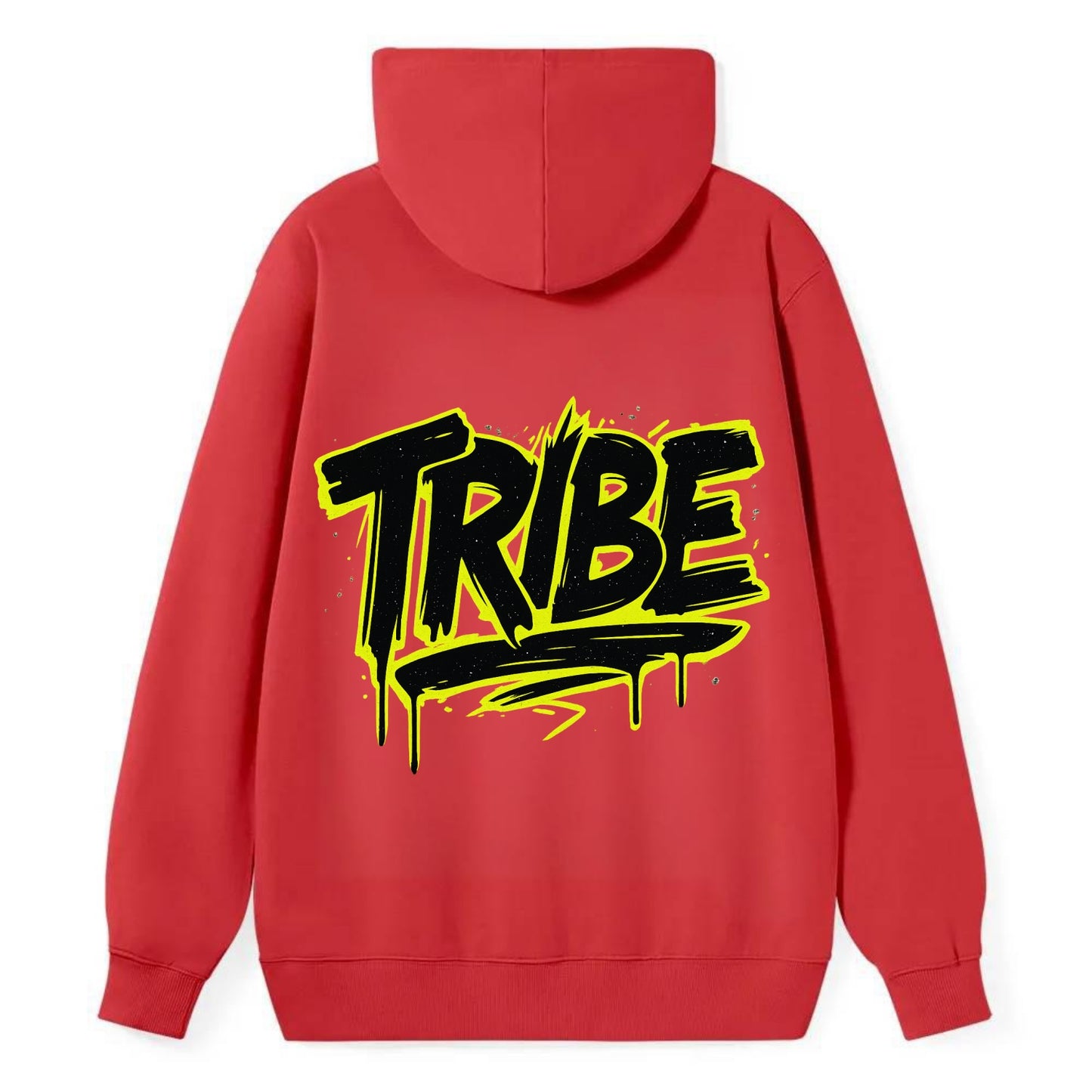 Bold typography design - "TRIBE" - your community, your group - Classic Pullover Hoodie - Red
