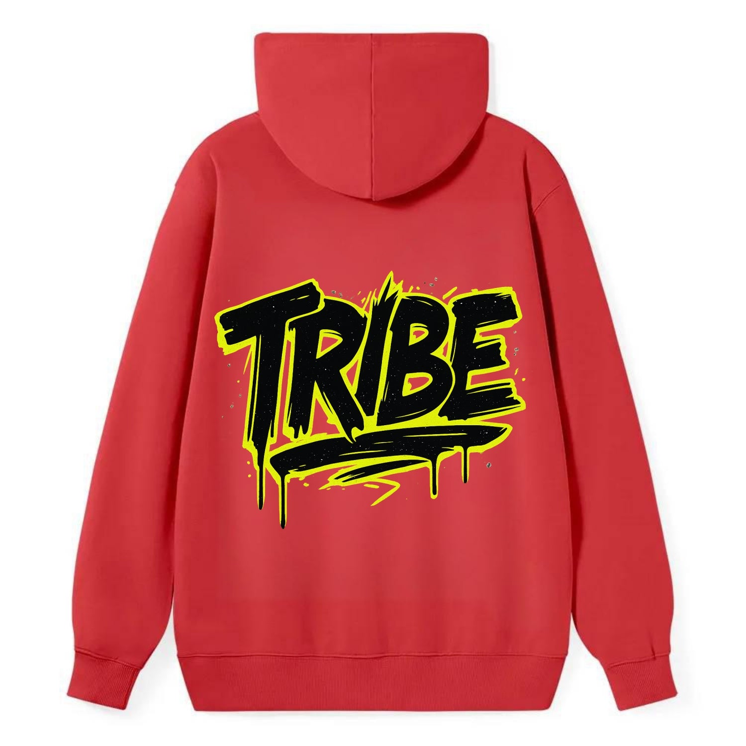 Bold typography design - "TRIBE" - your community, your group - Classic Pullover Hoodie - Red