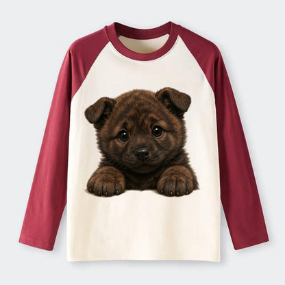 Kai Ken  - Raglan Long Sleeve T-Shirt - Red