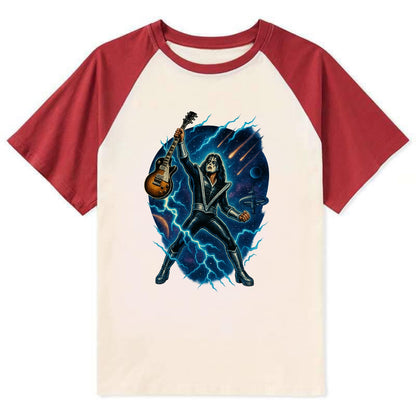 Ace Frehley Cosmic Solo - Contrast Raglan T-shirt - Red