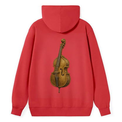Acoustic Bass  - Classic Pullover Hoodie - Red