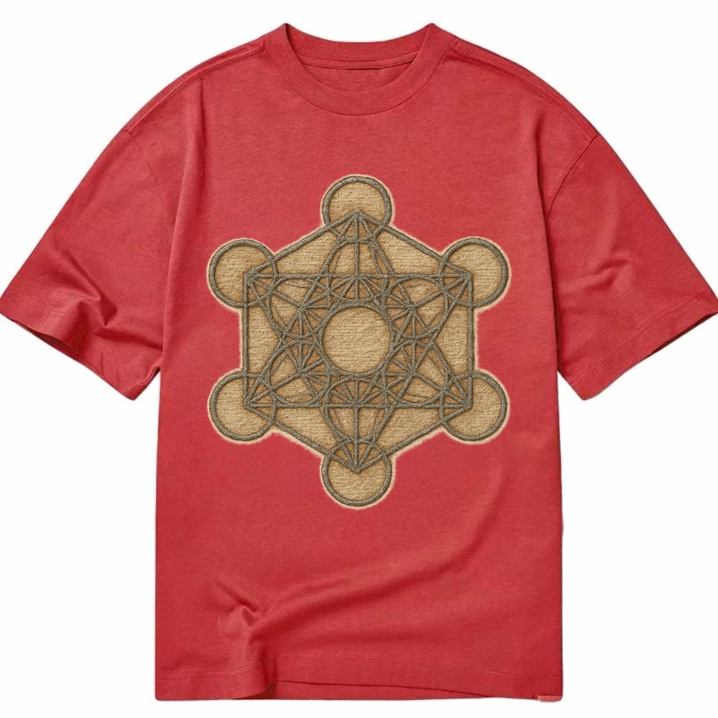 Metatron's Cube  - Classic T-shirt - Red