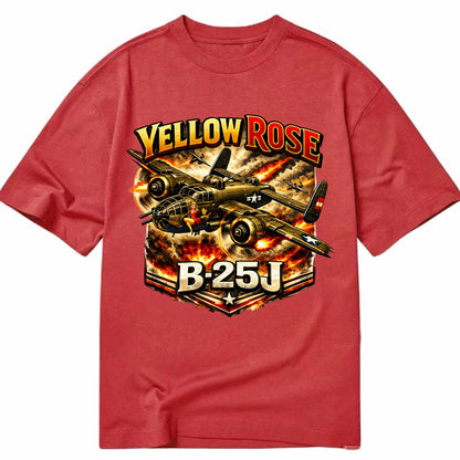 B 25j Yellow Rose - Classic T-shirt - Red