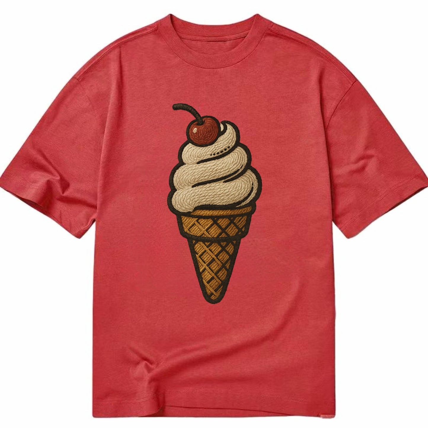 Ice Cream Cone  - Classic T-shirt - Red
