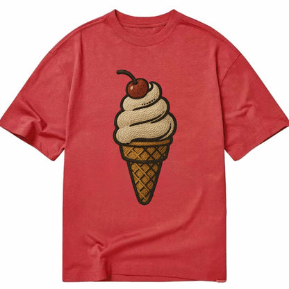 Ice Cream Cone  - Classic T-shirt - Red