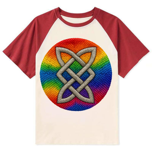 Celtic Shield Knot  - Contrast Raglan T-shirt
