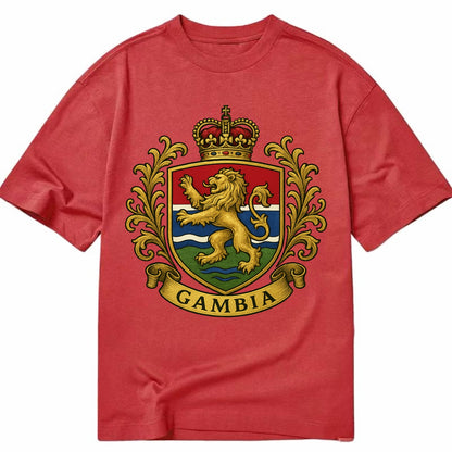 Gambia Heritage Badge  - Classic T-shirt - Red