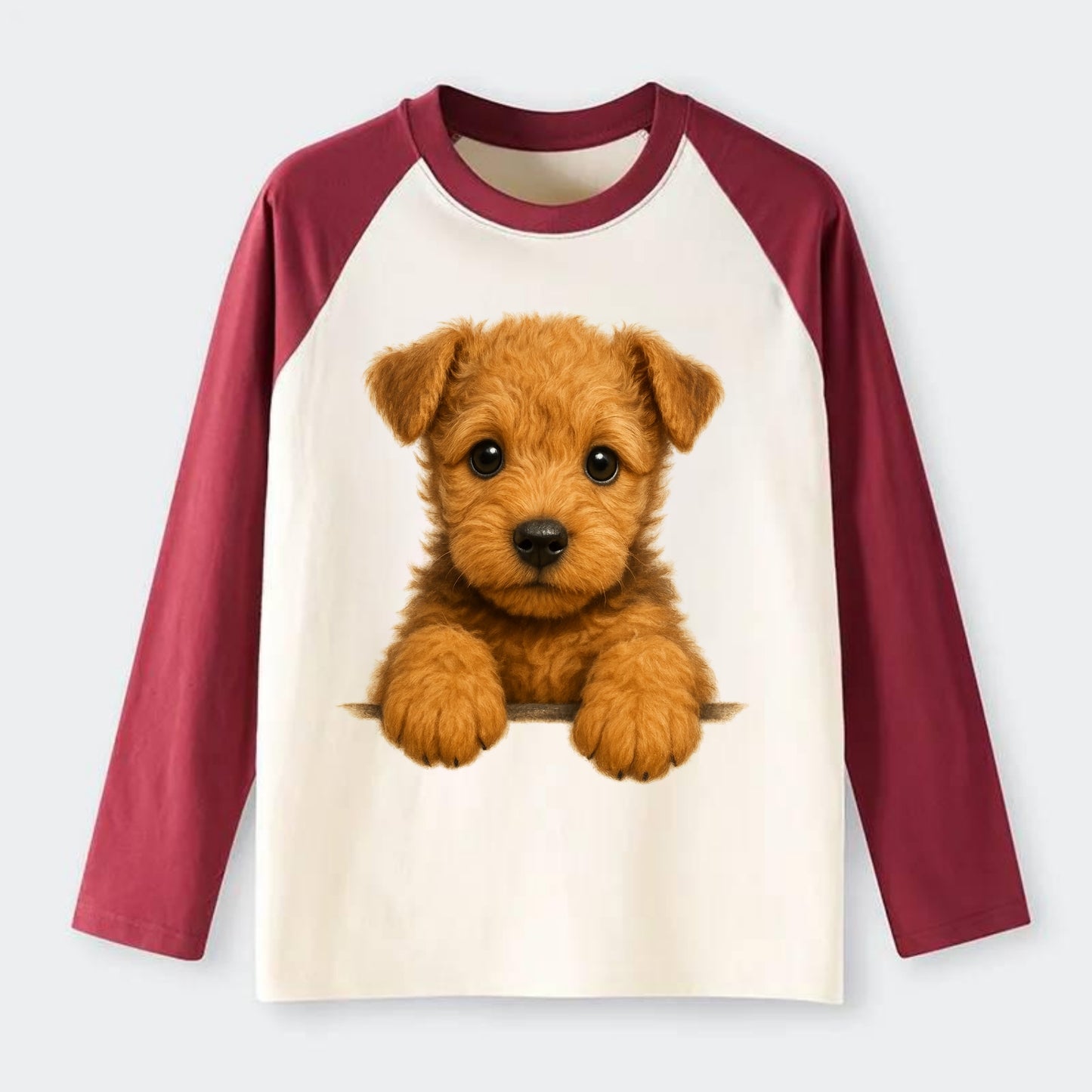 Lakeland Terrier  - Raglan Long Sleeve T-Shirt - Red