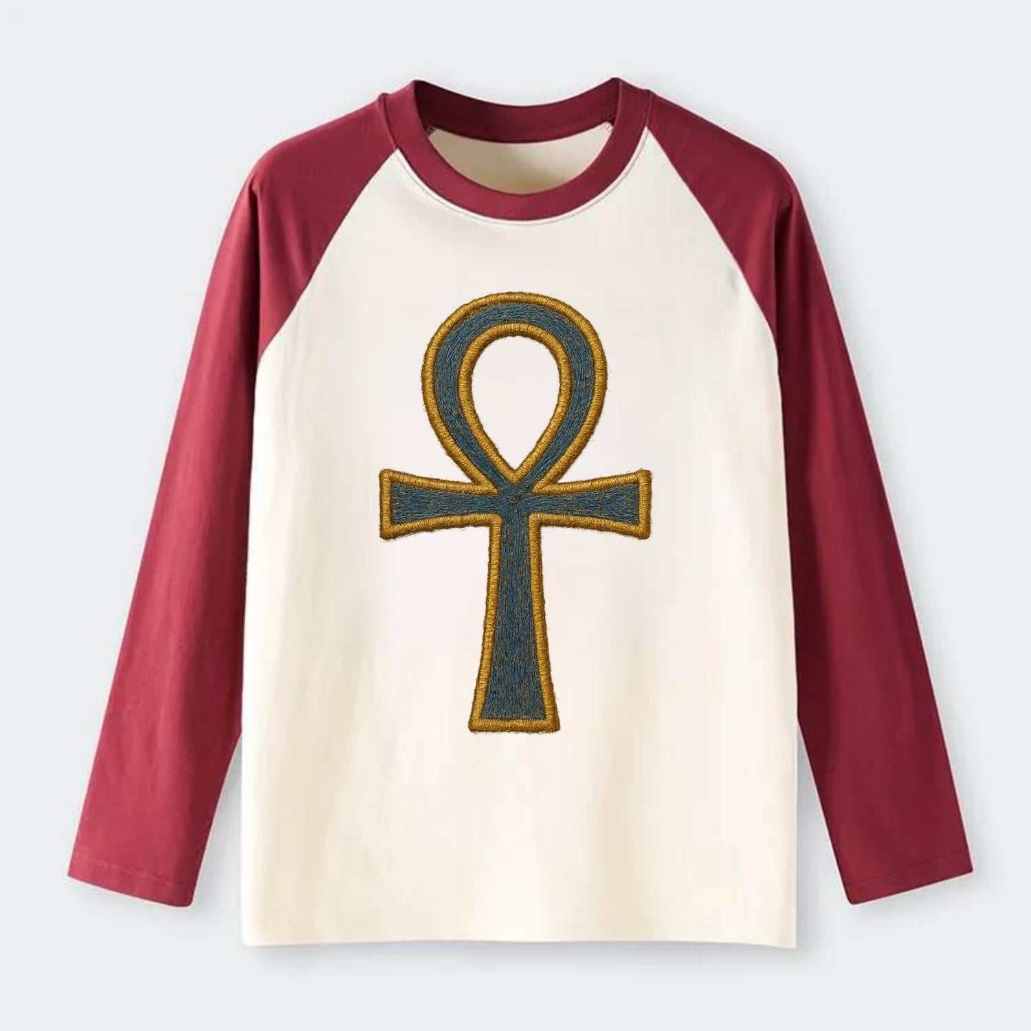 Ankh - Raglan Long Sleeve T-Shirt - Red