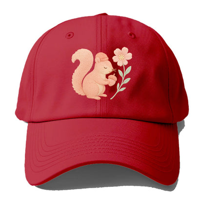 Coral Squirrel - Baseball Cap - Red