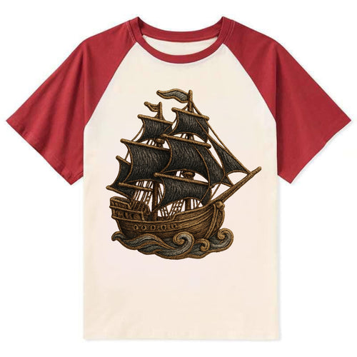 Pirate Ship  - Contrast Raglan T-shirt