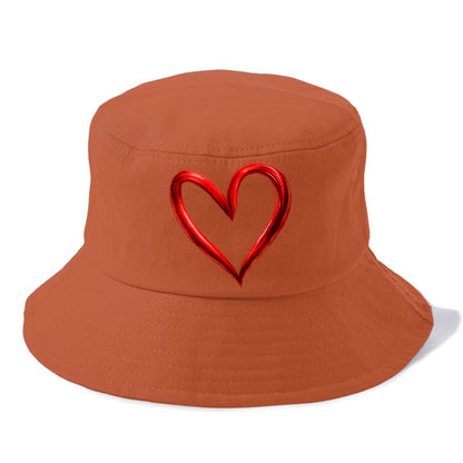 Love Heart - Bucket Hat - Red