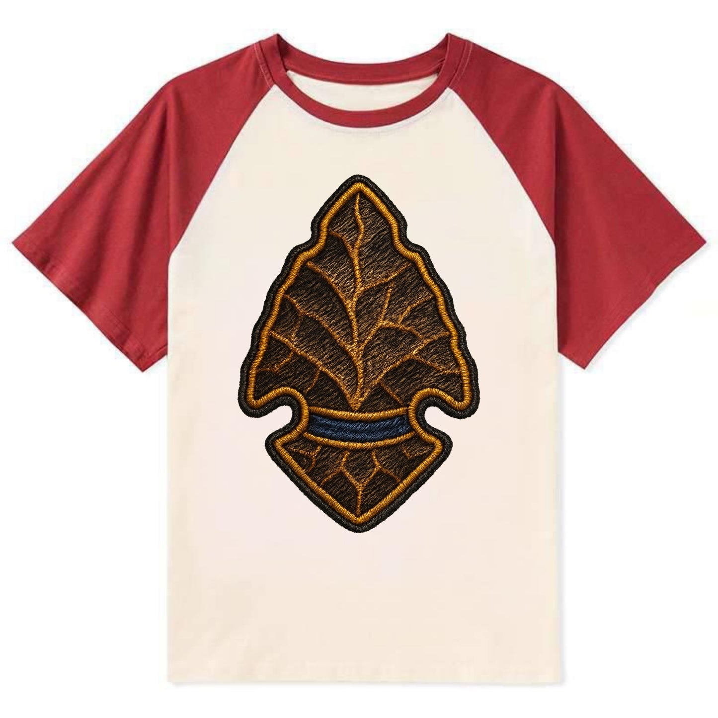 Arrowhead  - Contrast Raglan T-shirt - Red